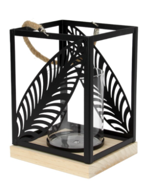 Leaf Design metal Lantern 23 cm