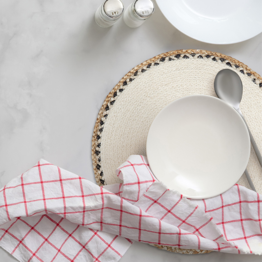 Set Of 4 Linnet 38 cm Cream Jute Braided Round Placemats