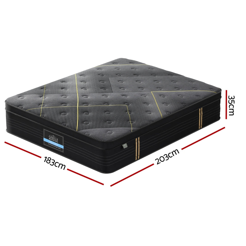 35cm Giselle Mattress King Bed Bamboo Pocket Firm Foam