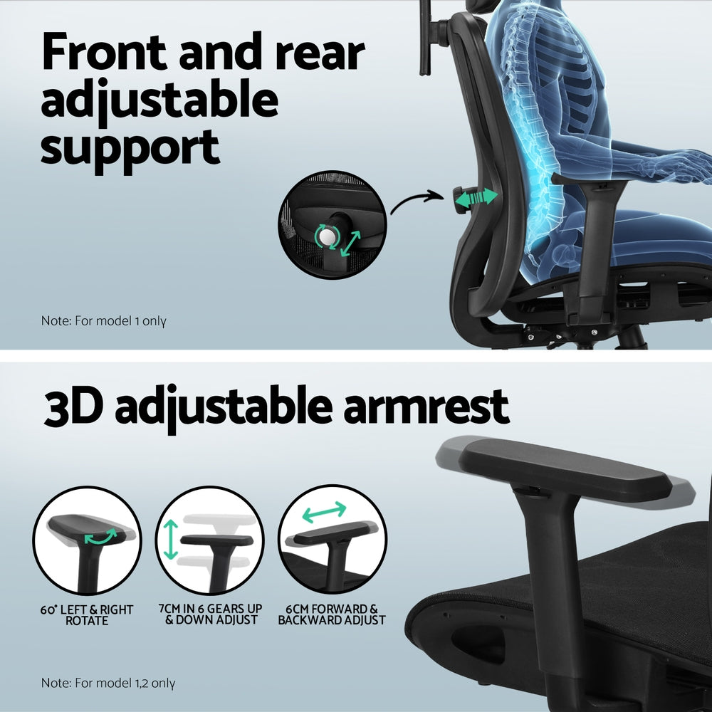 Artiss Computer Desk L-Shape Corner Desks Ergonomic Office Chair Mesh Chairs