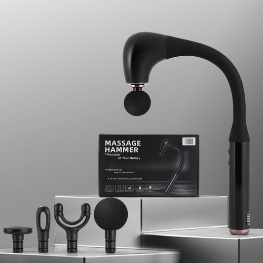 Everfit Massage Gun U-shaped Extended Handle Percussion Massager 4 Heads