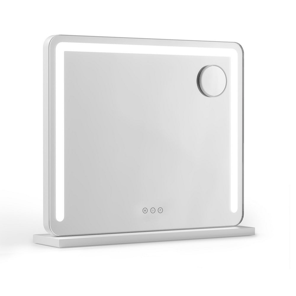 Embellir Makeup Mirror 60x50cm Hollywood Vanity with LED Light Tabletop White