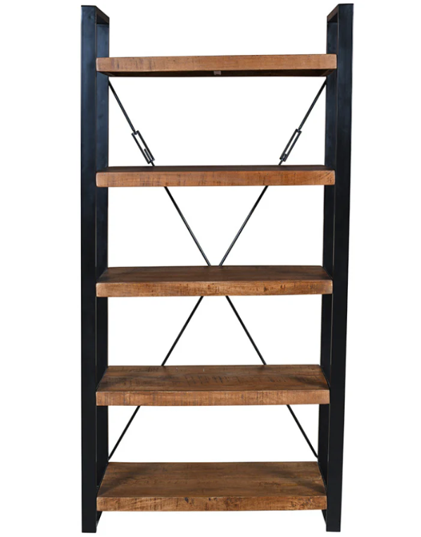 Nova Mango Wood 5 Tier Bookcase