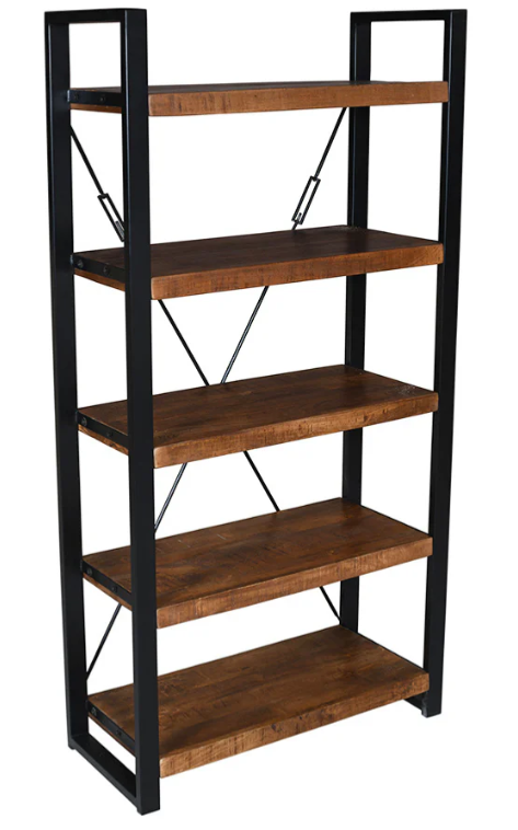 Nova Mango Wood 5 Tier Bookcase