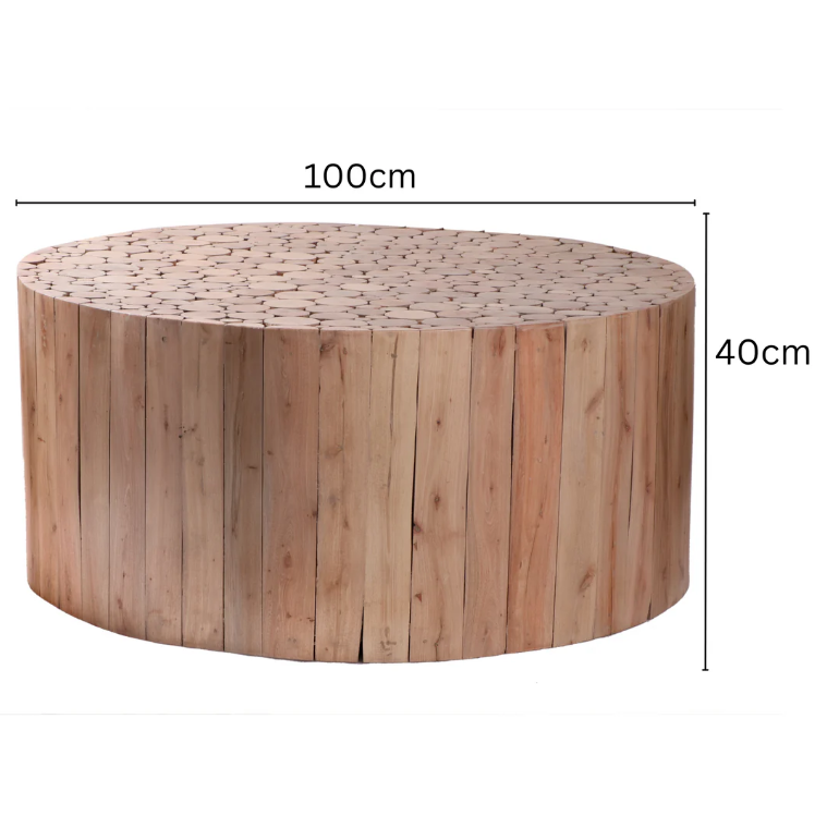 Musca Natural Wooden Round Coffee Table