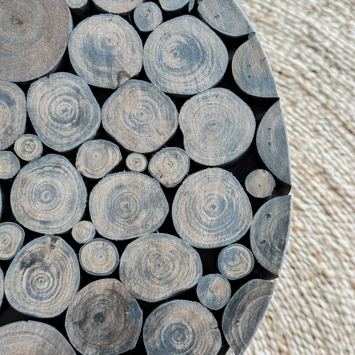 Musca Wooden Black Finish Side Table