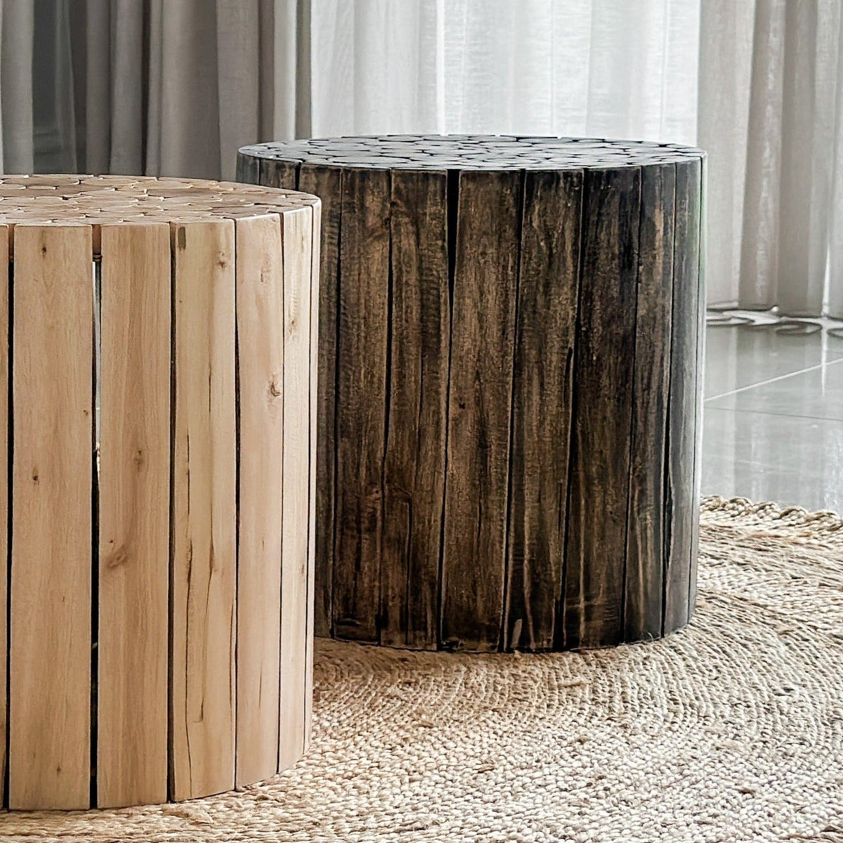 Musca Wooden Black Finish Side Table
