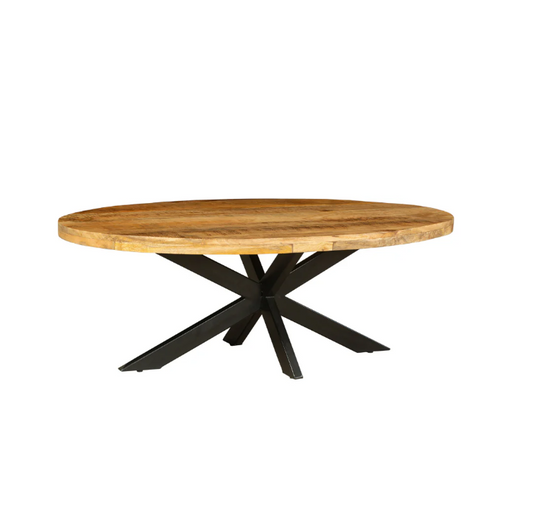 Nova Natural Finish Wooden Oval Coffee Table