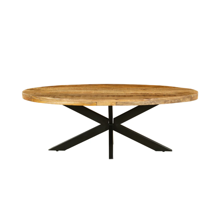 Nova Natural Finish Wooden Oval Coffee Table