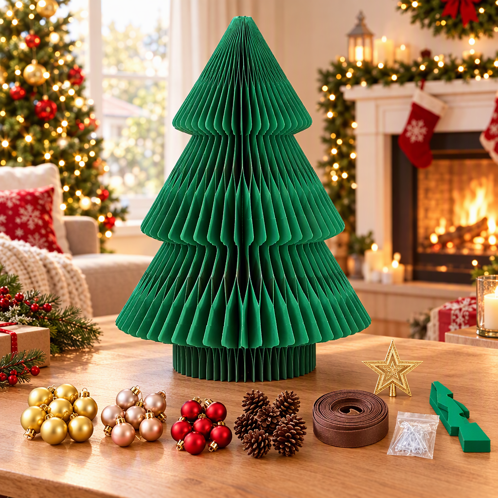 Jingle Jollys 61cm Tabletop Christmas Tree Decorations Easy Setup Foldable