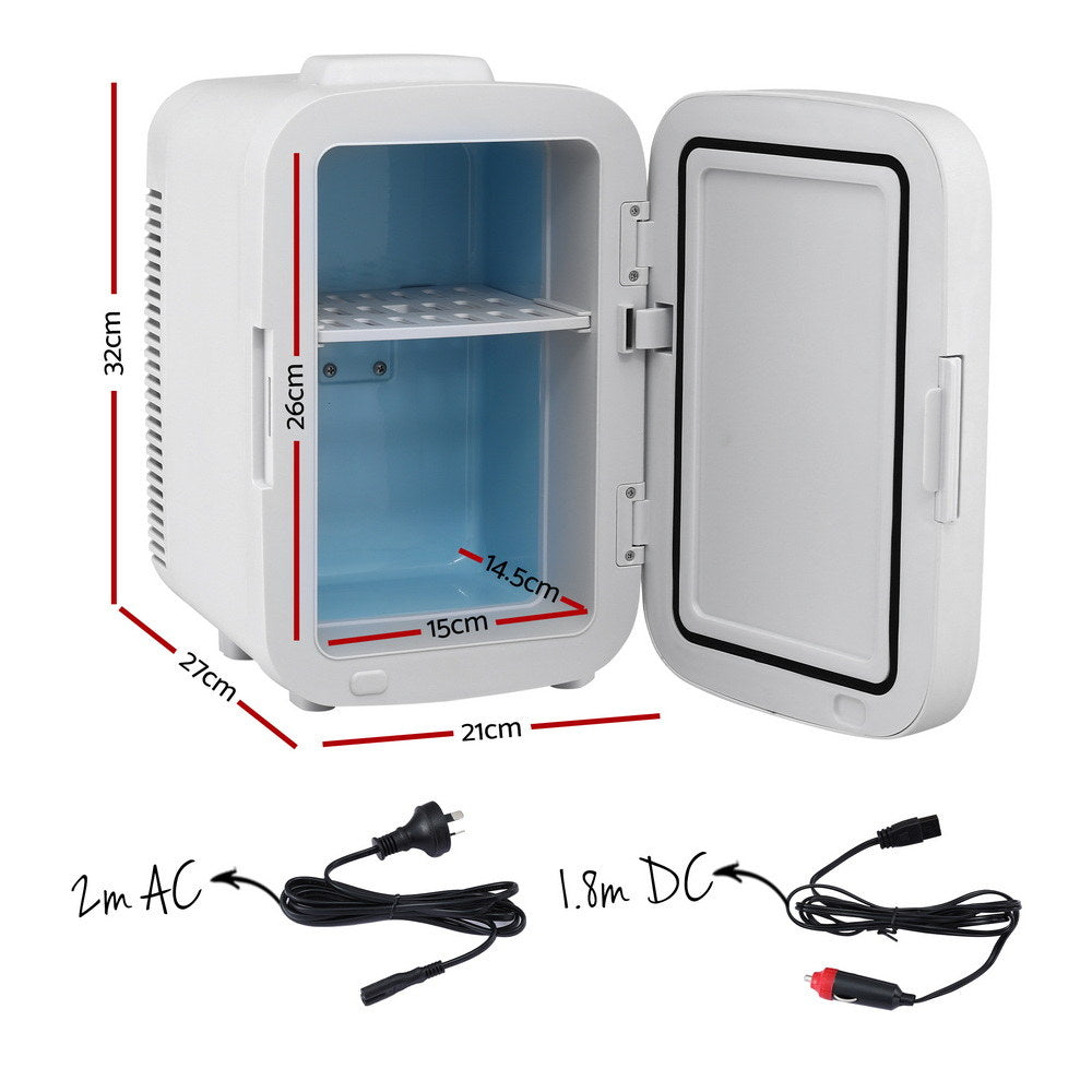 Glacio Mini Fridge Portable 13L White Electric Cooler Warmer 12V 220V