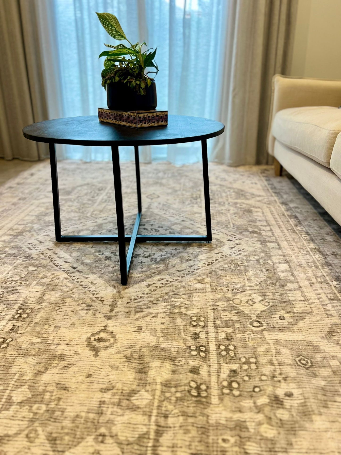 Lagos Grey Machine Washable Rug