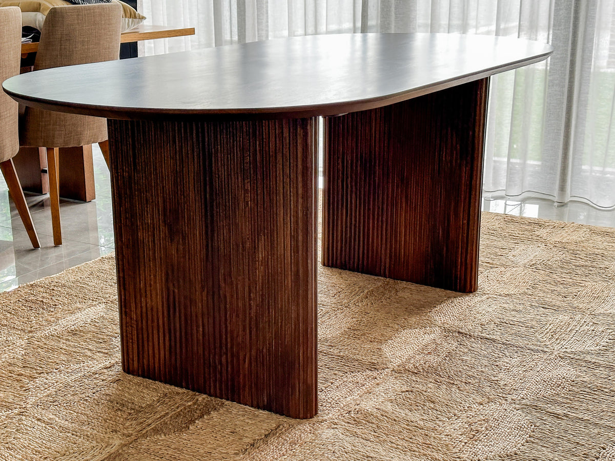 Purva Walnut Finish 190cm Dining Table