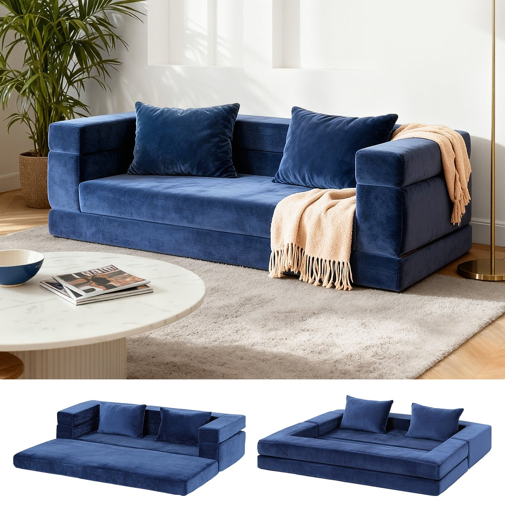 Artiss Convertible Folding Sofa Bed Pull Out Mattress Foldable Lounge Couch Chair