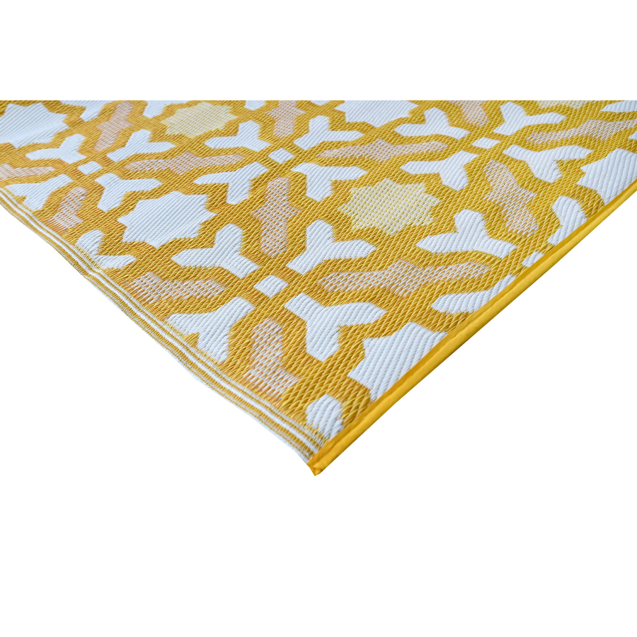 Seville Yellow Recycled Plastic Large Outdoor Rug