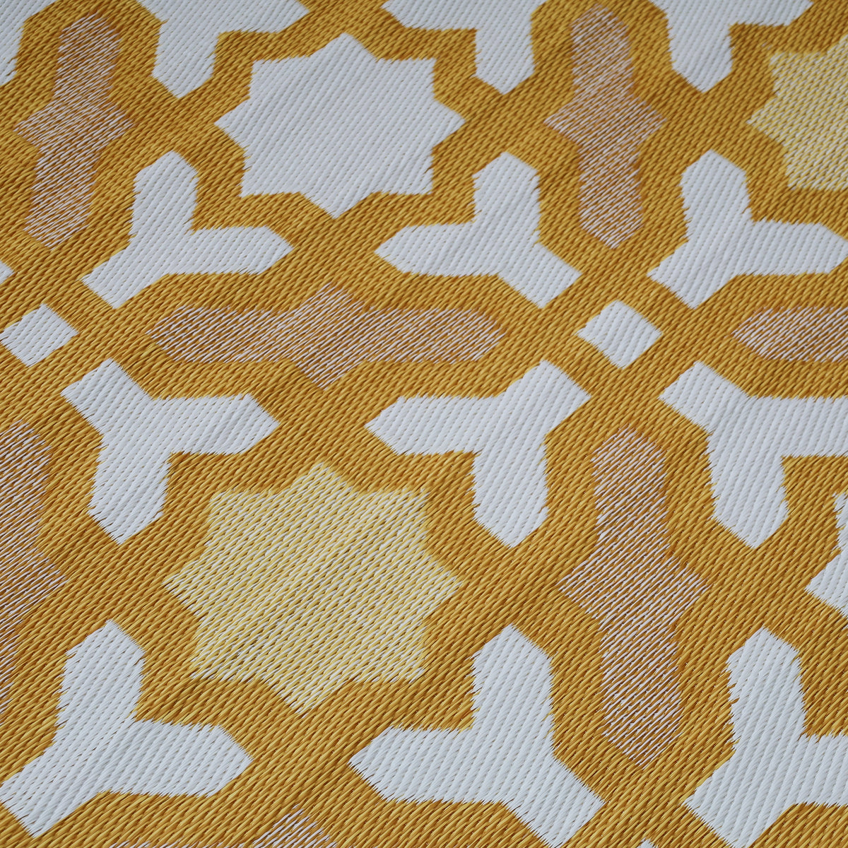 Seville Yellow Recycled Plastic Large Outdoor Rug