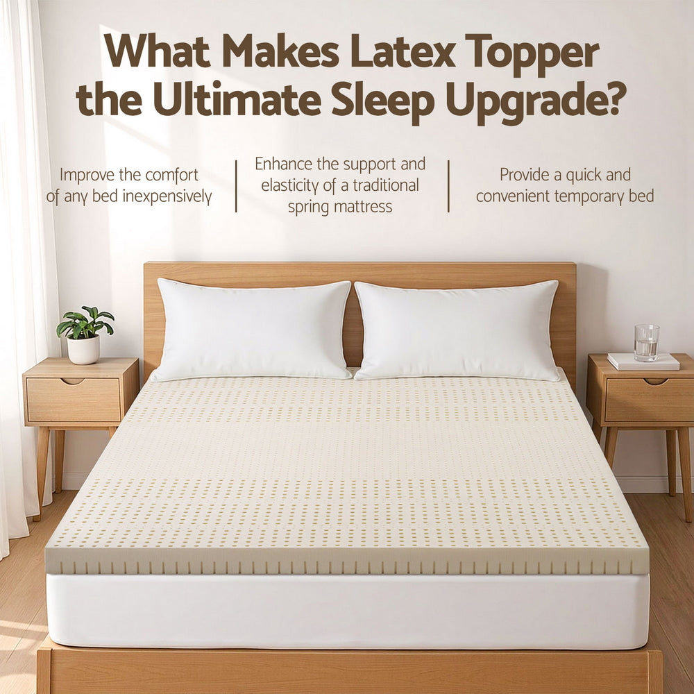 Giselle Bedding Latex Mattress Topper 7.5cm King