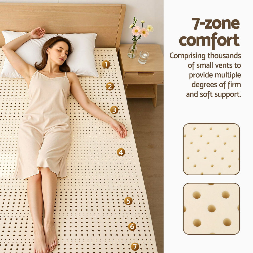 Giselle Bedding Latex Mattress Topper 5cm Single