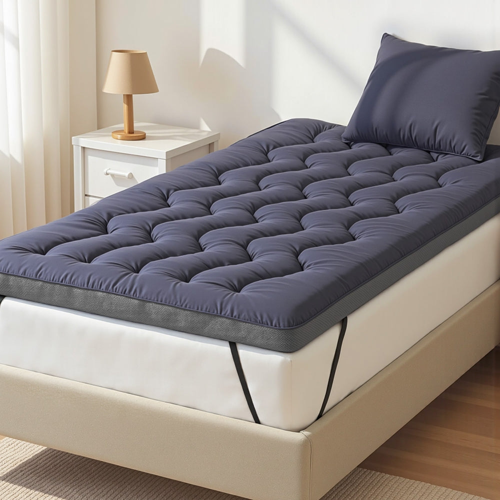 Giselle 5cm Mattress Topper Pillowtop toppers Bamboo Charcoal King Single