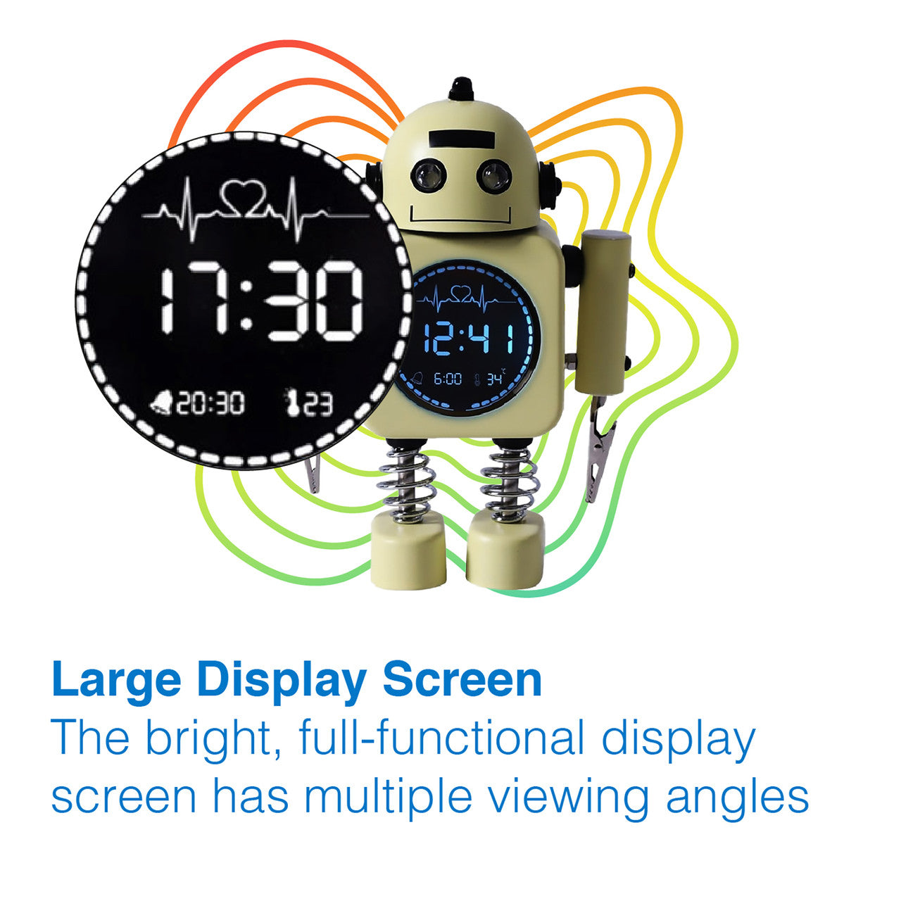 Laser Kids Robot Alarm Clock - Yellow