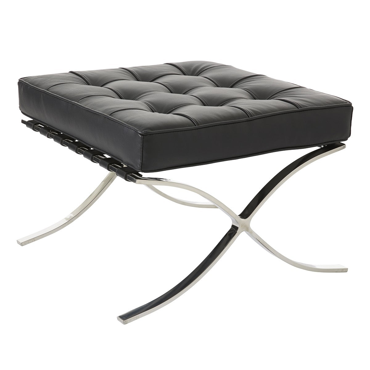 Black Barcelona Ottoman - Classic Version - Replica