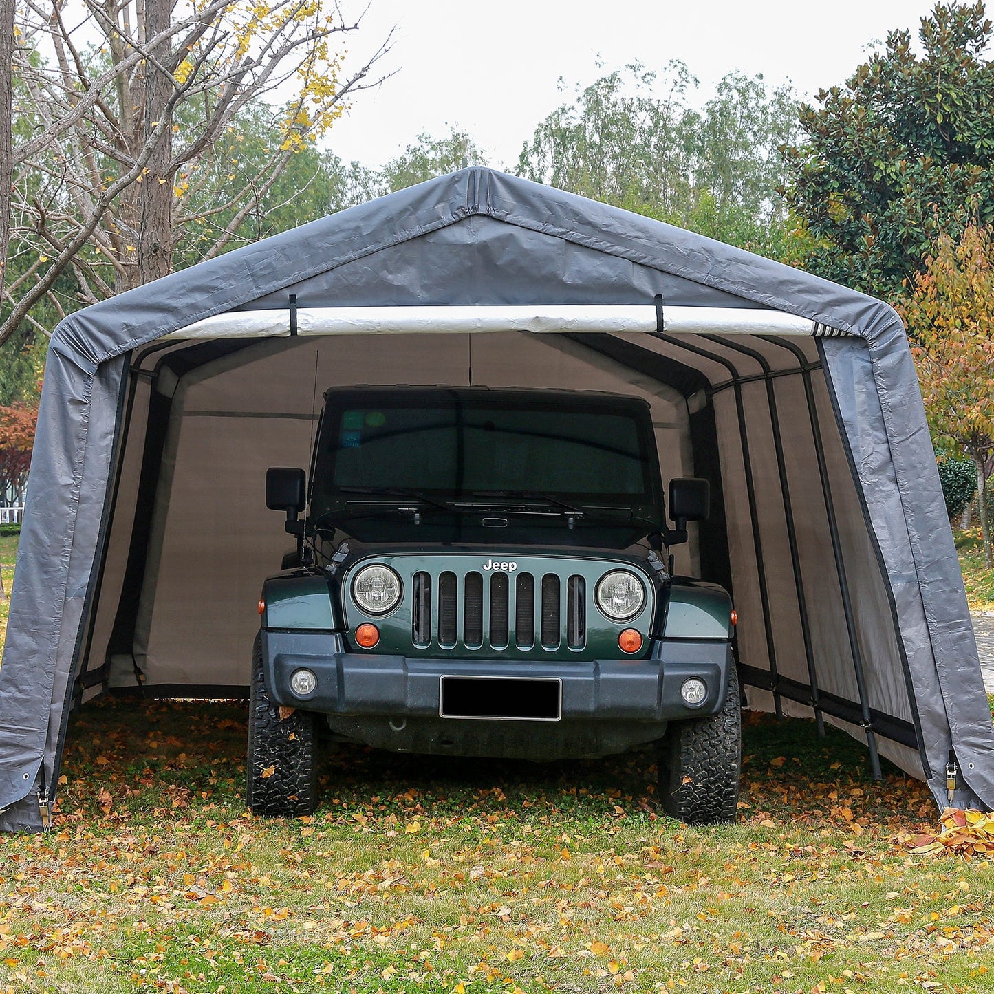 Samland Portable Carport Garage Shelter Canopy Single Size 12x20FT
