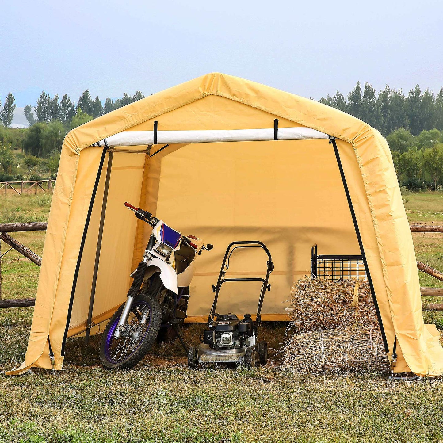 Samland Replacement Cover Kit for Portable Carport Garage Shed Storage in Size 10X10FT