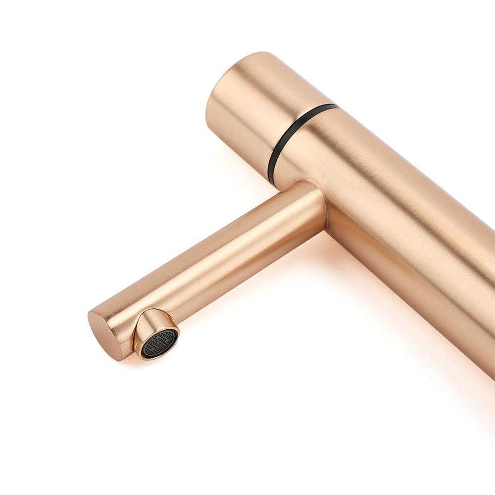 WELS 6L/min Rose Gold Basin Mixer Vanity Sink Bubble Faucet Tap Washing Laundry