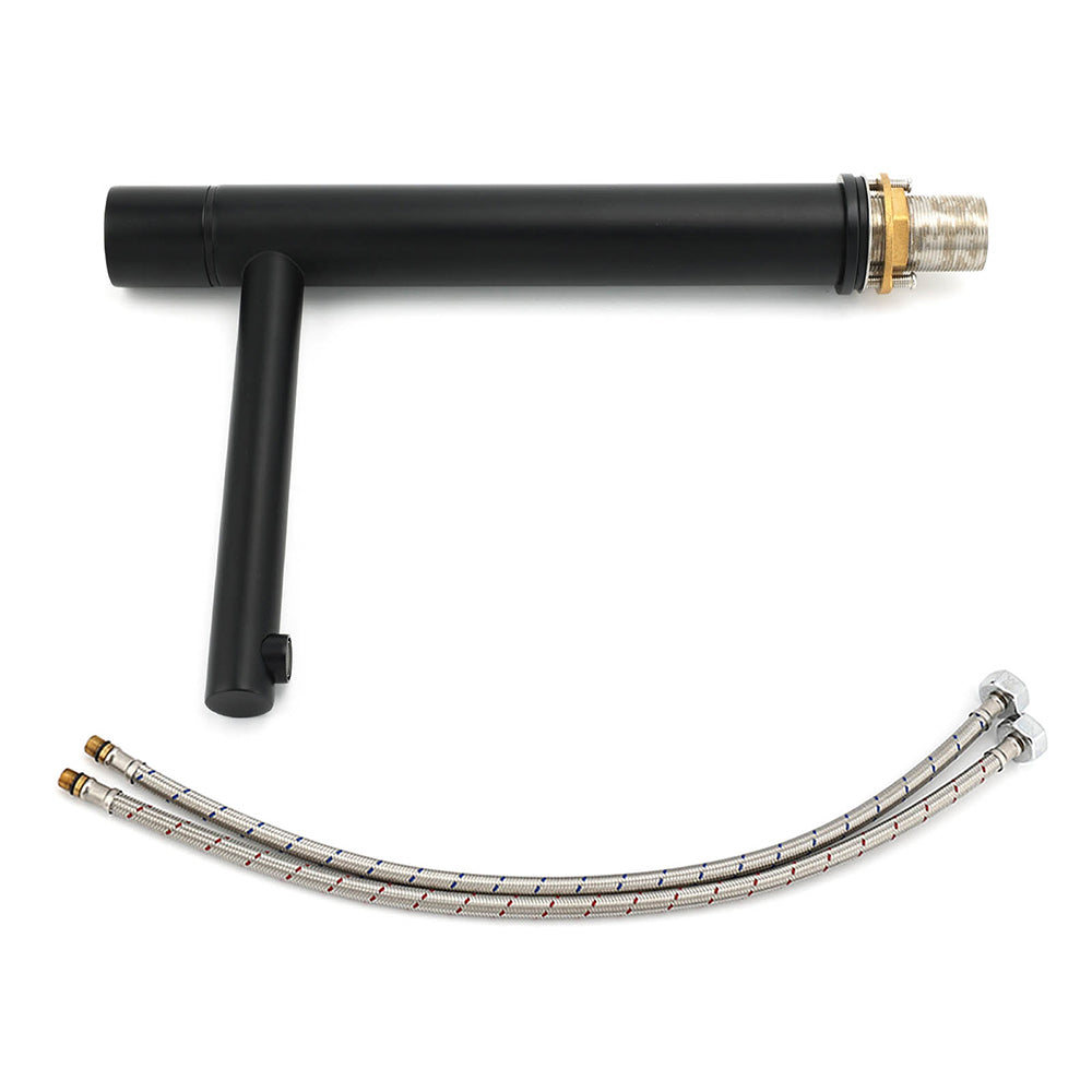 WELS Black 30cm Tall Basin Mixer Vanity Sink Faucet Bubble Tap Laundry 180º Turn