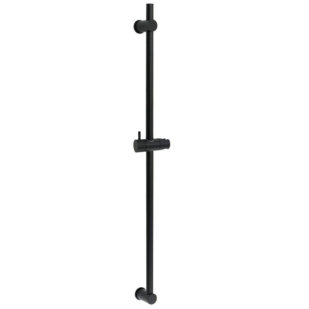 Matt Black Solid Brass 850mm Long Sliding Rail Bar Swivel Handheld Shower Holder