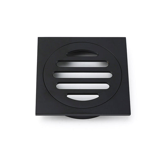 Matt Black Stainless Steel 85x85mm Small Square Shower Grate Floor Drain 72mm Outlet