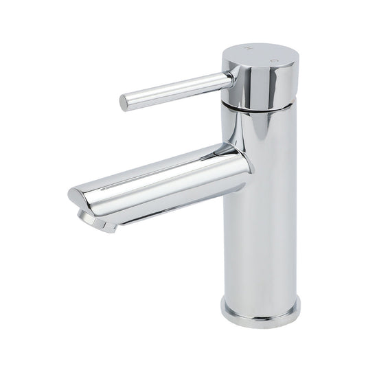 WELS Chrome Short Kitchen Laundry Round Basin Mixer Vanity Sink Faucet Tap Set