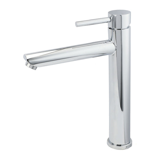 WELS 7.5L/m Round Tall Laundry Basin Mixer Vanity Sink Faucet Tap Polish Chrome