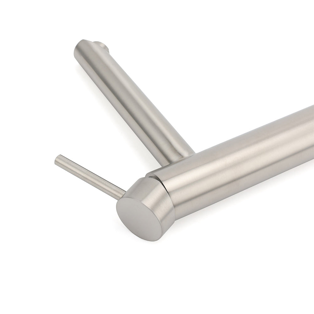 WELS Bathroom Laundry Round Basin Mixer Vanity Sink Faucet Tap Silver Brushed