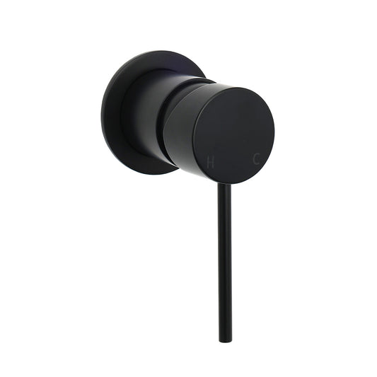 Watermark Matt Black Round Bath Shower Mixer Valve Hot Cold Water Tap Small Face