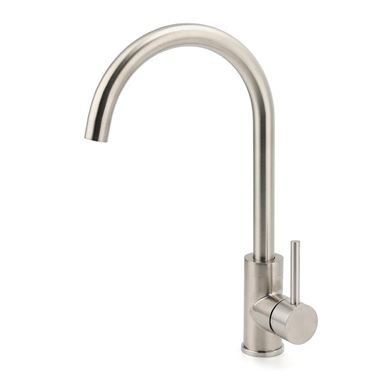 WELS Kitchen Laundry Swivel Sink Mixer Faucet Tap Spout Stainless Steel Brushed