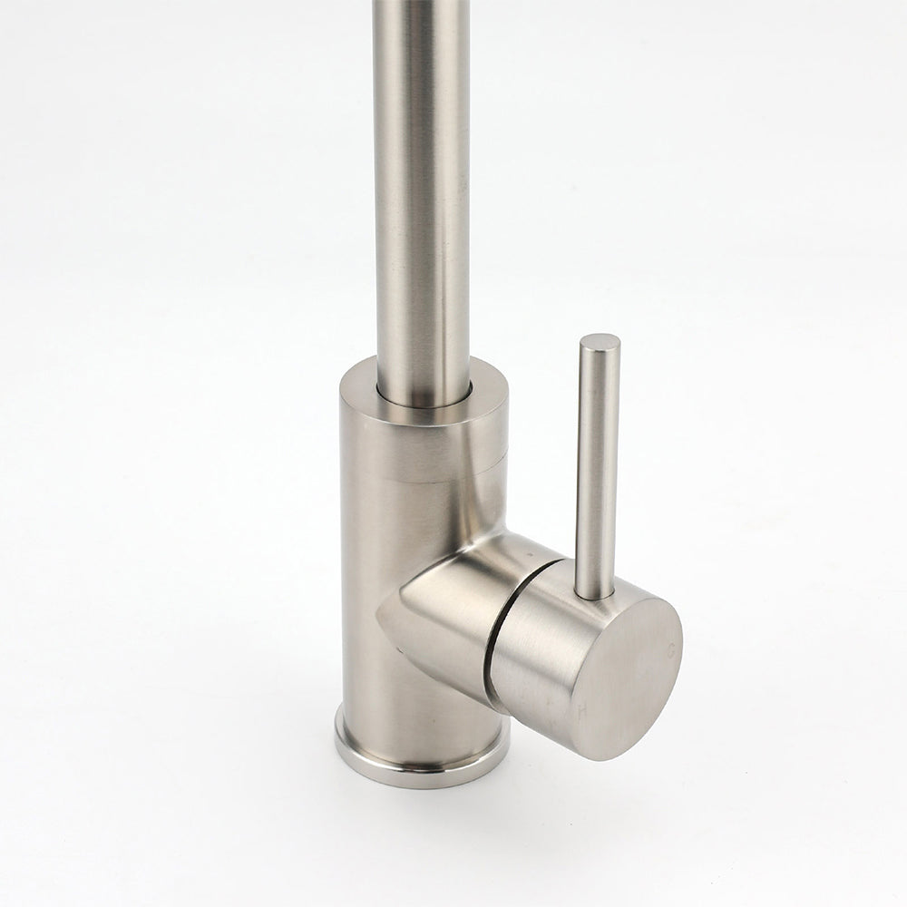WELS Kitchen Laundry Swivel Sink Mixer Faucet Tap Spout Stainless Steel Brushed