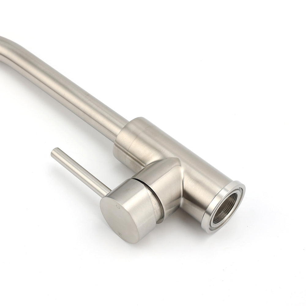 WELS Kitchen Laundry Swivel Sink Mixer Faucet Tap Spout Stainless Steel Brushed