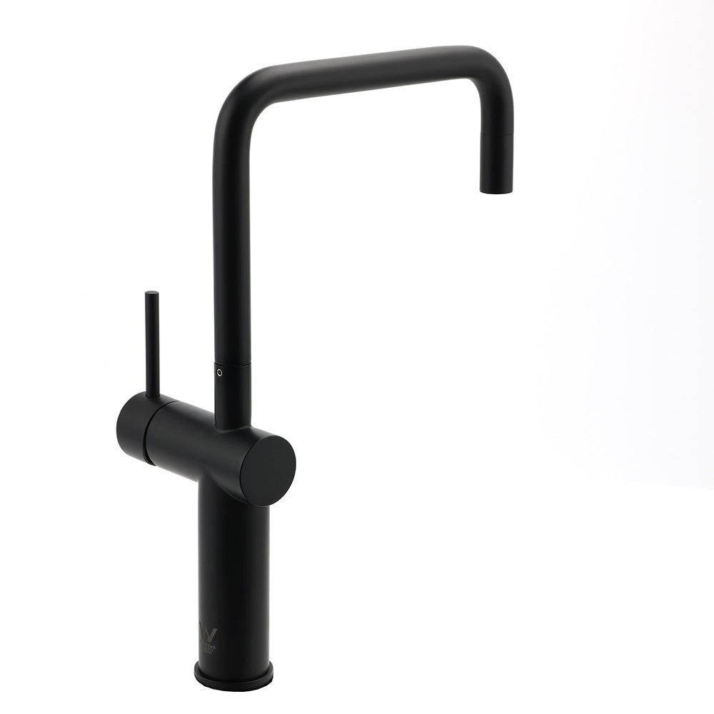 WELS Matt Black SUS Tall Kitchen Laundry 360º Swivel Sink Mixer Faucet Tap Spout