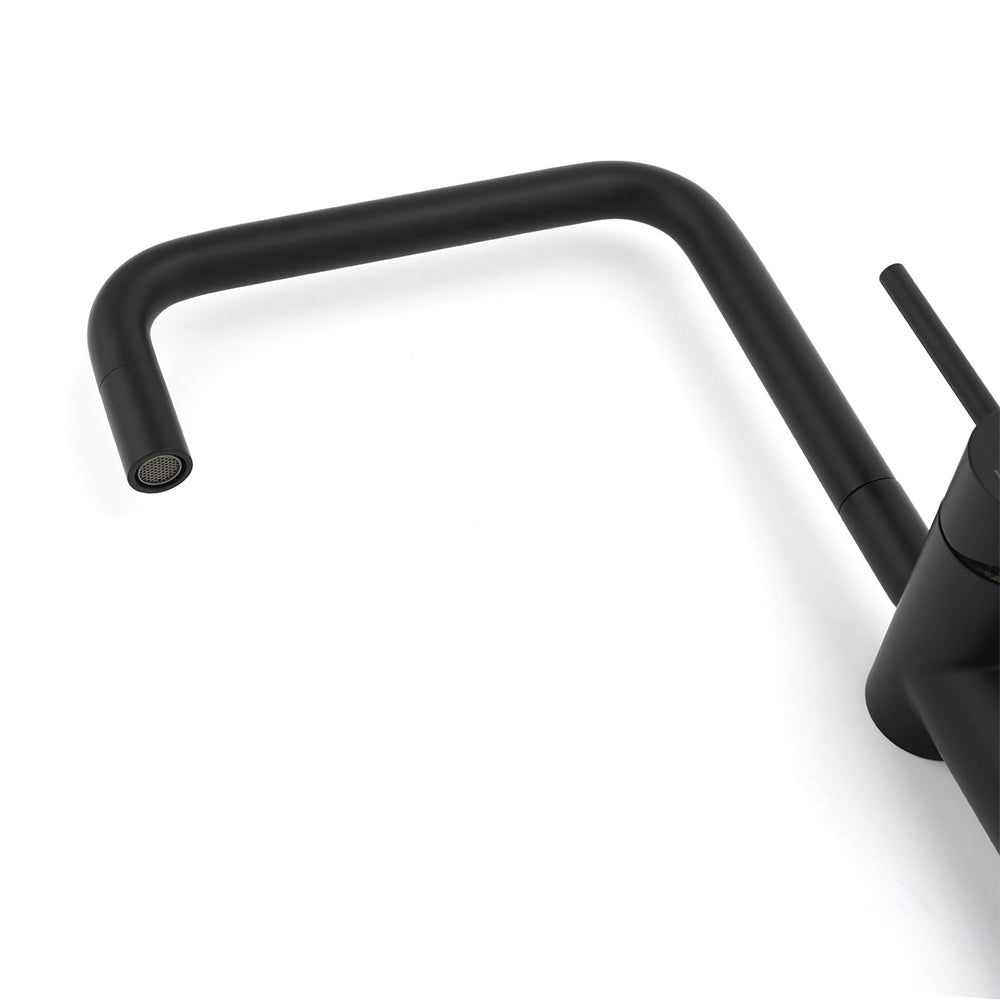 WELS Matt Black SUS Tall Kitchen Laundry 360º Swivel Sink Mixer Faucet Tap Spout