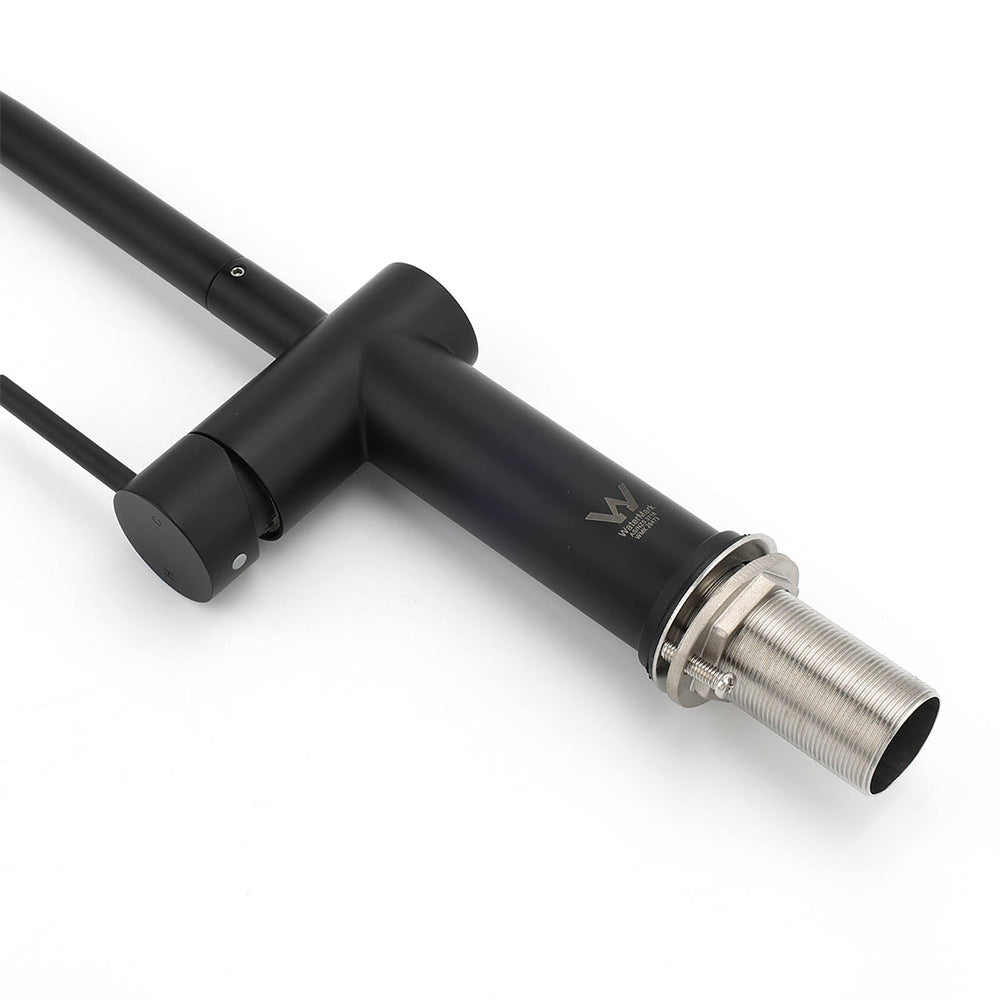 WELS Matt Black SUS Tall Kitchen Laundry 360º Swivel Sink Mixer Faucet Tap Spout