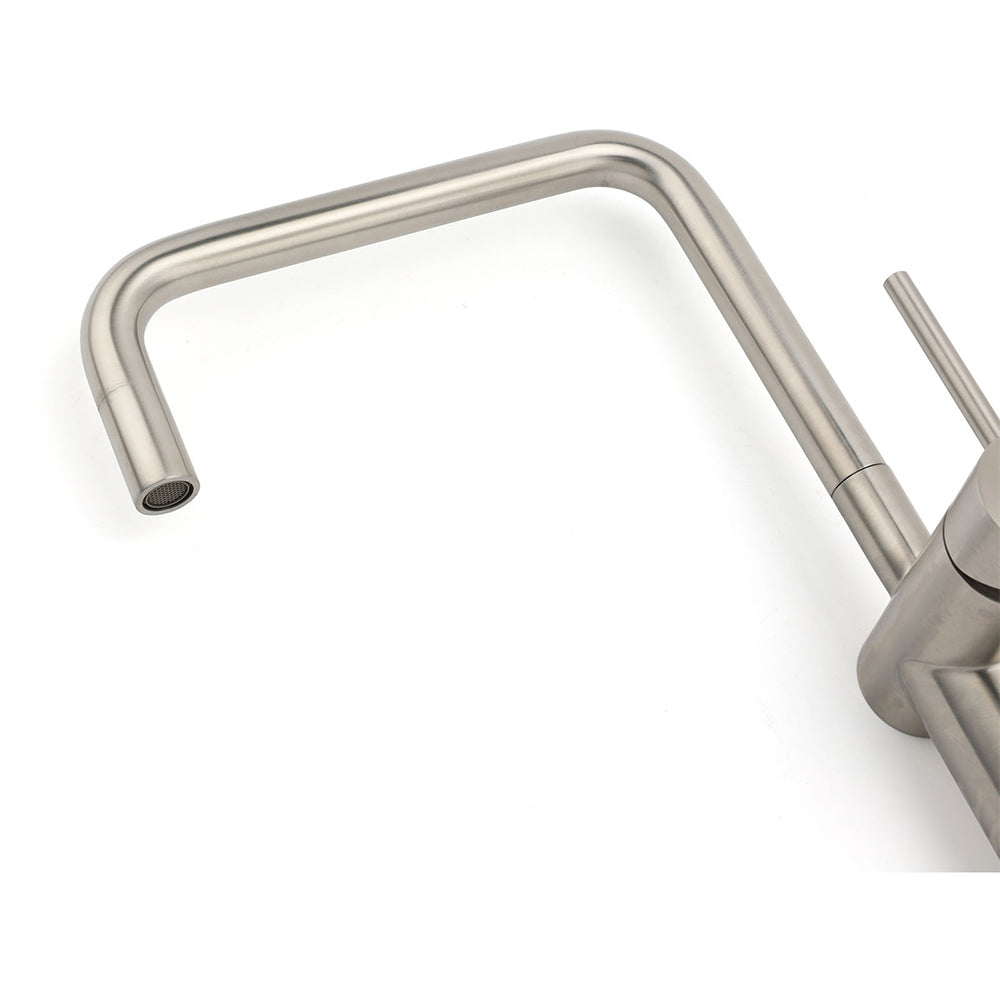 WELS 6L/m Kitchen Laundry 360º Swivel Sink Mixer Faucet Tap Spout Brushed Silver