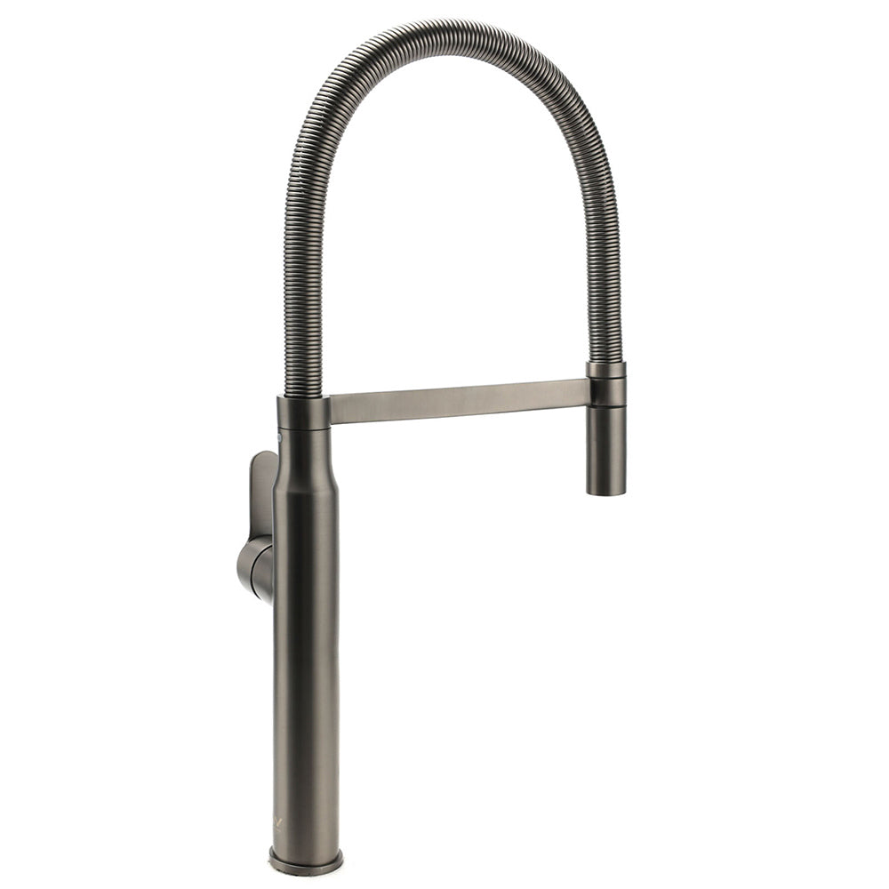 WELS Gun Metal Stainless Steel Pull Out Swivel Kitchen Mixer Sink Tap Spout Faucet