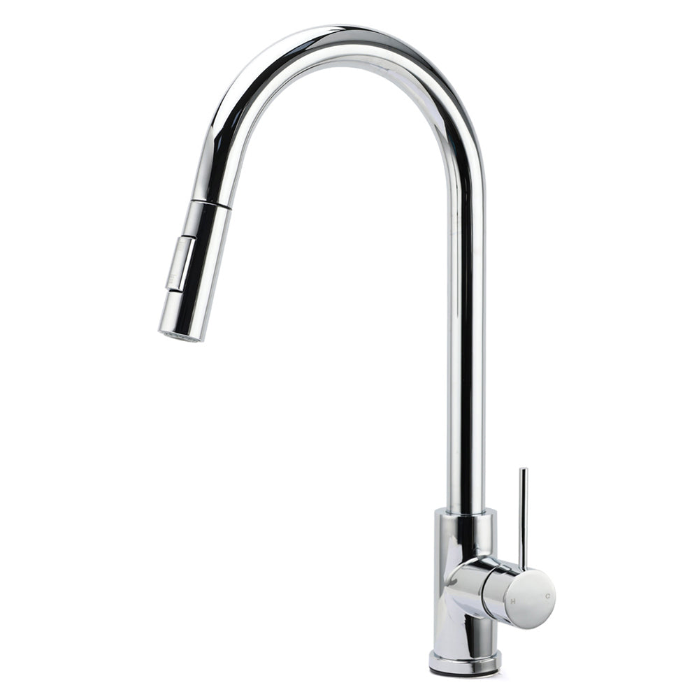 WELS Chrome 2 Modes Spray Pull Out Kitchen Swivel Faucet Sink Tap Laundry Mixer