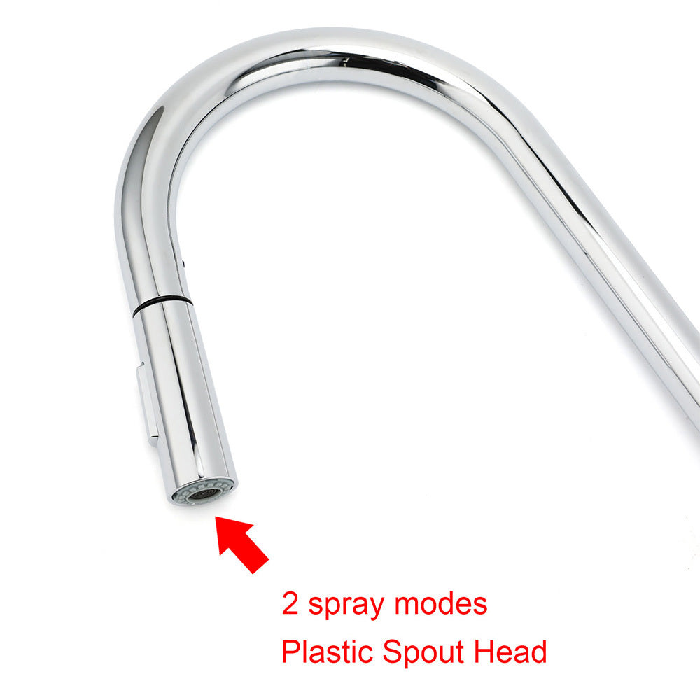 WELS Chrome 2 Modes Spray Pull Out Kitchen Swivel Faucet Sink Tap Laundry Mixer
