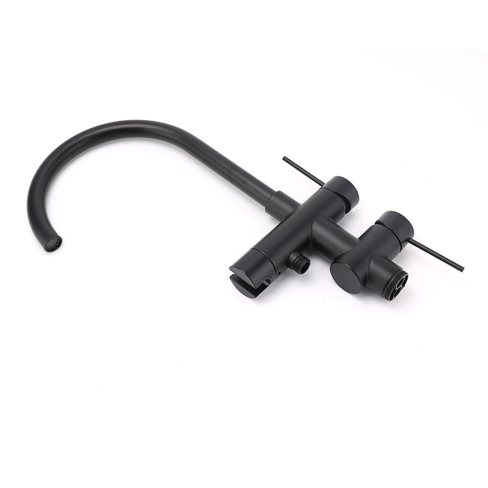 WELS Matt Black Bathtub Filler Free Standing Mixer Faucet Tap Spout HandHeld Set