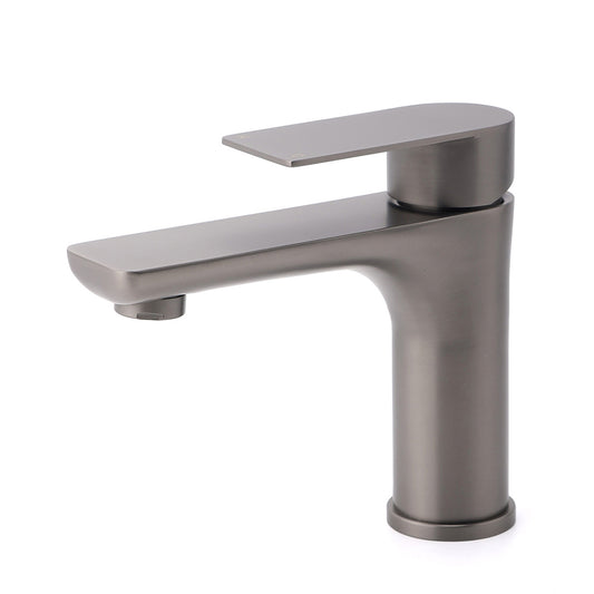 WELS Gun Metal 4.5L/min Kitchen Laundry Round Basin Mixer Vanity Sink Faucet Tap