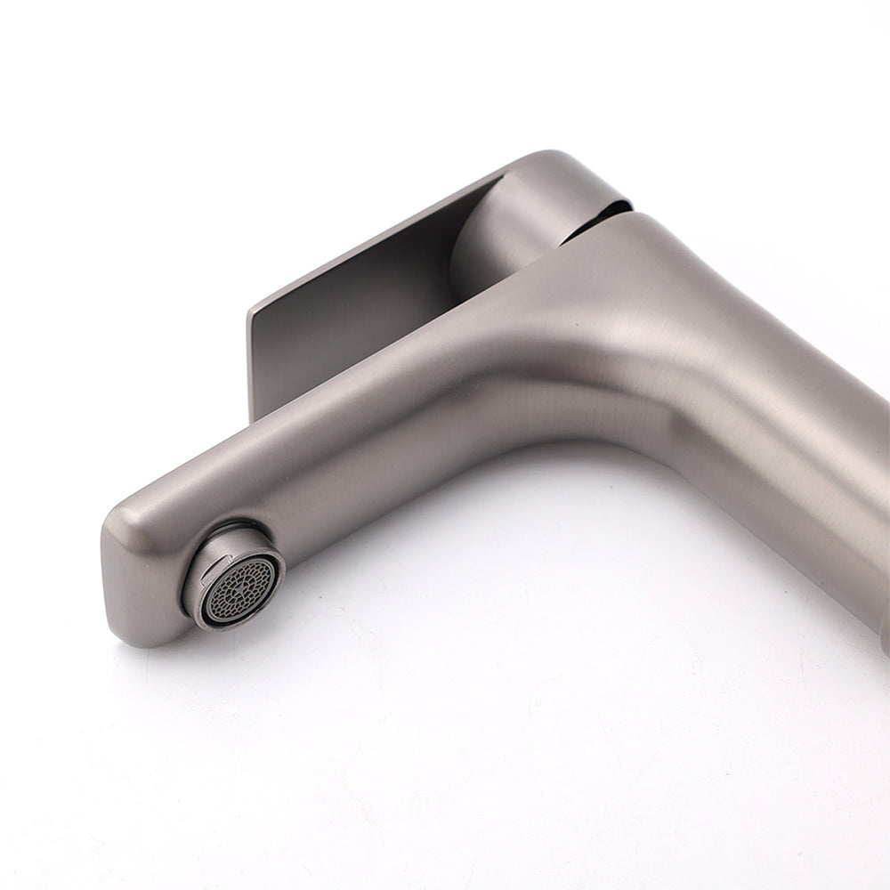 WELS Gun Metal 4.5L/min Kitchen Laundry Round Basin Mixer Vanity Sink Faucet Tap