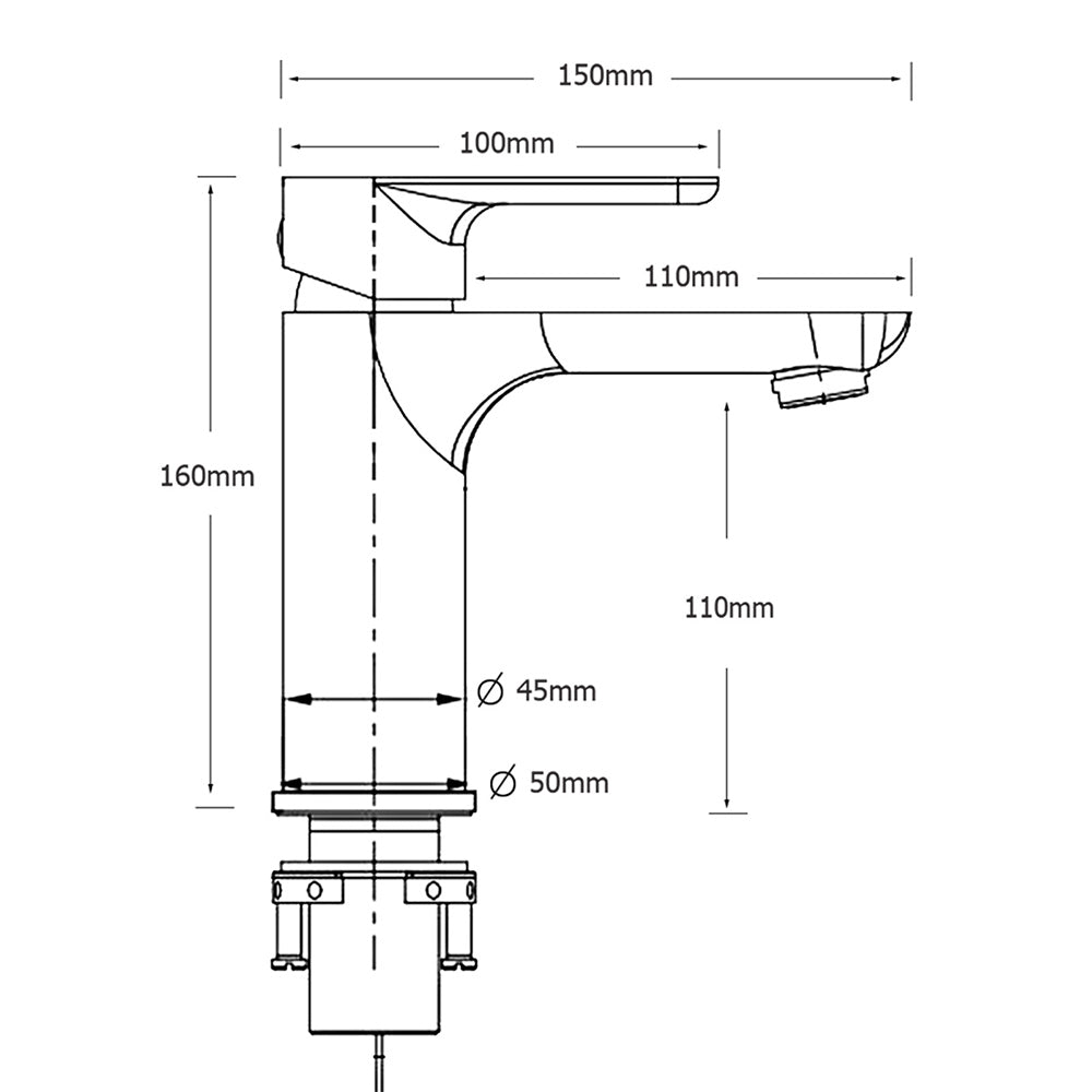 WELS Gun Metal 4.5L/min Kitchen Laundry Round Basin Mixer Vanity Sink Faucet Tap
