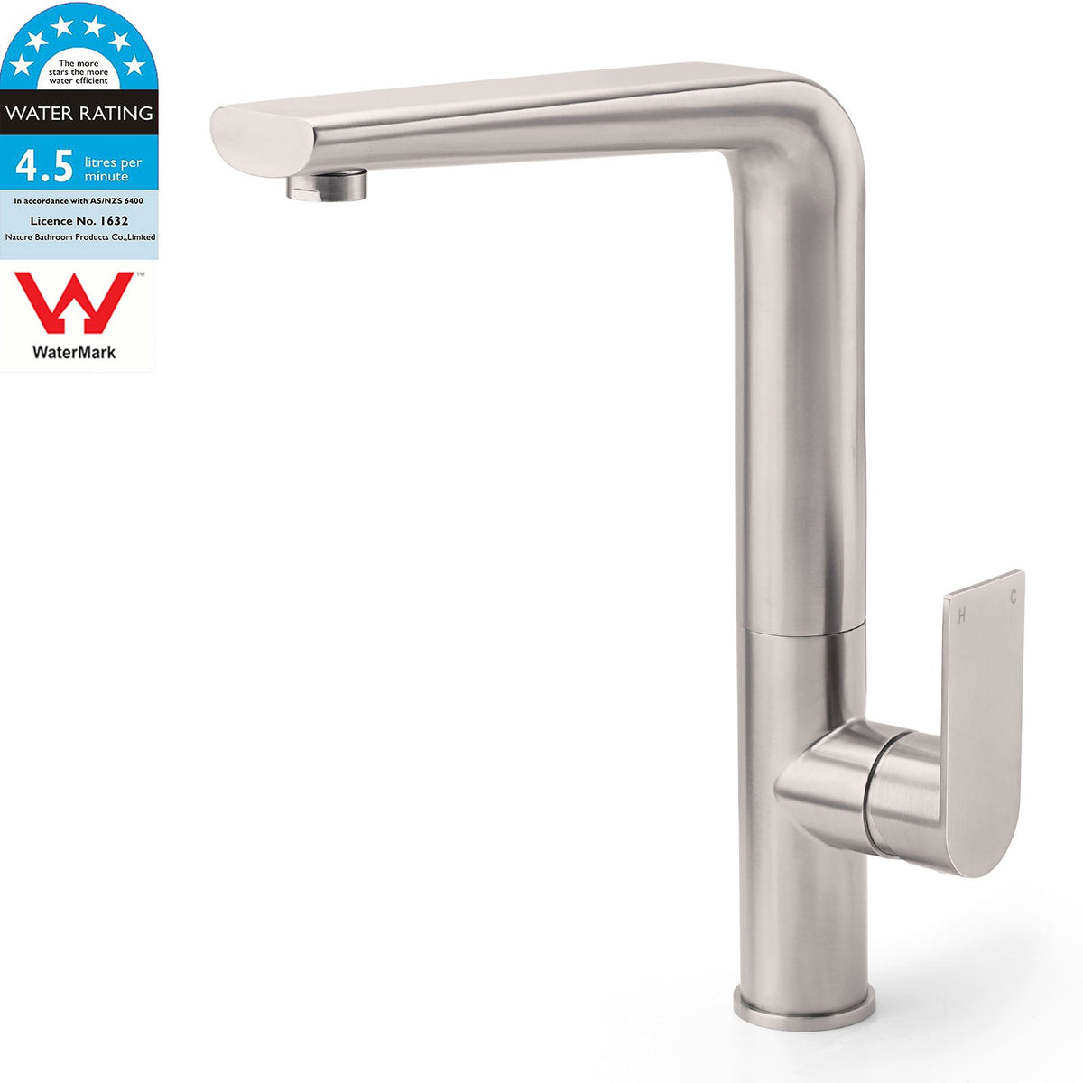 Brushed Nickel New Design Kitchen Mixer Sink Tap Laundry Faucet Swivel Spout
